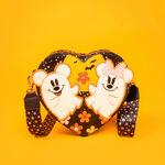 Mickey & Minnie Floral Ghost Figural Heart Glow Crossbody Bag, , hi-res view 2